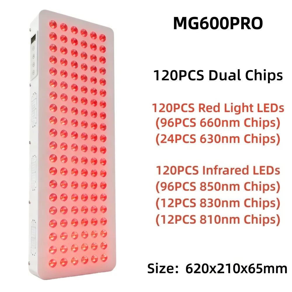 Dual Chip Red Light Therapy Panel Lamp 630Nm 660Nm near Infrared Therapy Light 810Nm 830Nm 850Nm LED Beauty Devices Face Body