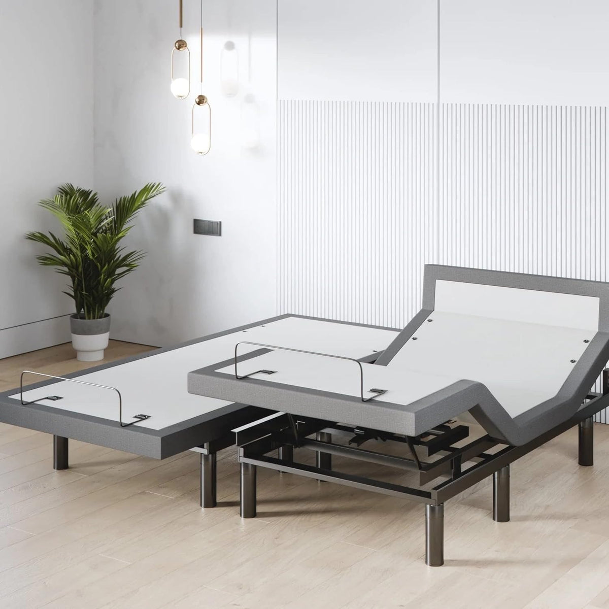 Sven & Son Harmony Adjustable Bed Base, Head and Foot Lift, Massage, Under-Bed Lights, USB, Memory, Zero Gravity Smart Frame - Split King