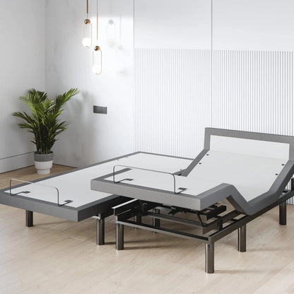 Sven & Son Harmony Adjustable Bed Base, Head and Foot Lift, Massage, Under-Bed Lights, USB, Memory, Zero Gravity Smart Frame - Split King