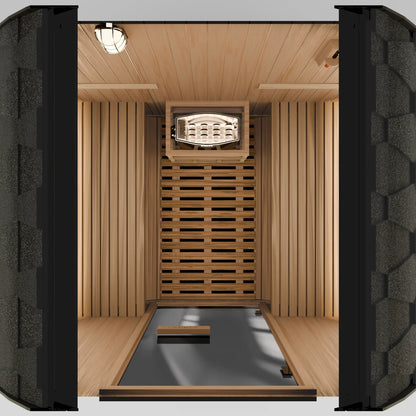 Burneek® Basalt: 2-Person Outdoor Barrel Sauna