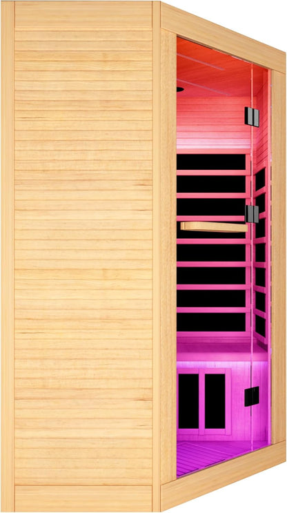 2-3 Person Corner Sauna Far Infrared 120V 20A Canadian Hemlock