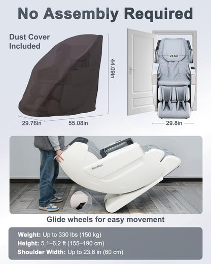 Massage Chair Full Body, Zero Gravity Shiatsu SL Track Recliner