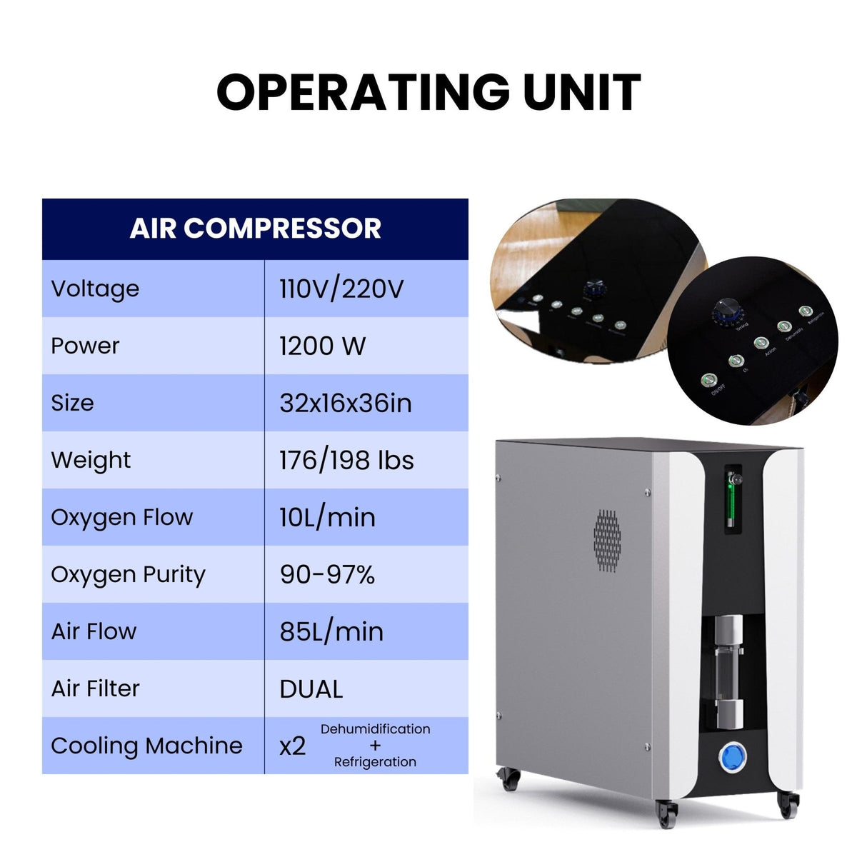 Airvida Ultra Hard Shell Lying Hyperbaric Chamber — 1.3 / 1.5 / 1.7 / 2.0 ATA, Three Widths