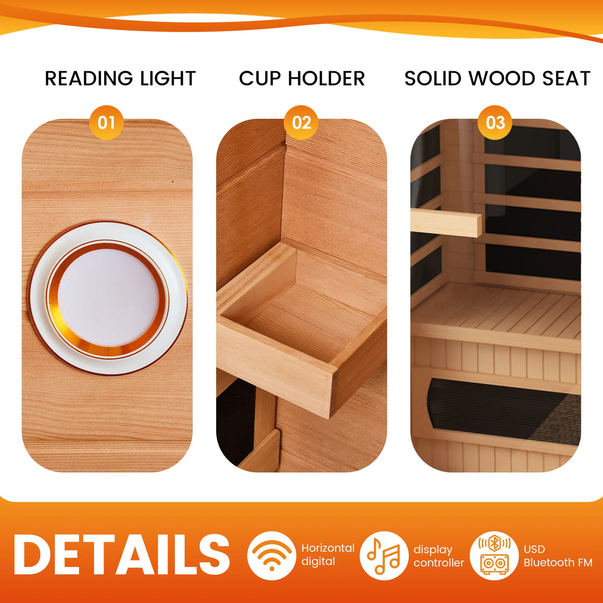 Infrared & Steam Sauna (Varied Sizes & Shapes)