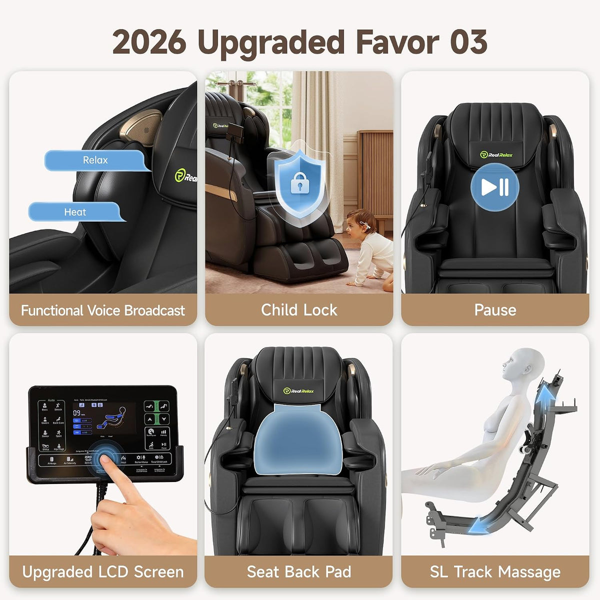 2026 Sl-Track Massage Chair, Recliner Full Body Zero Gravity
