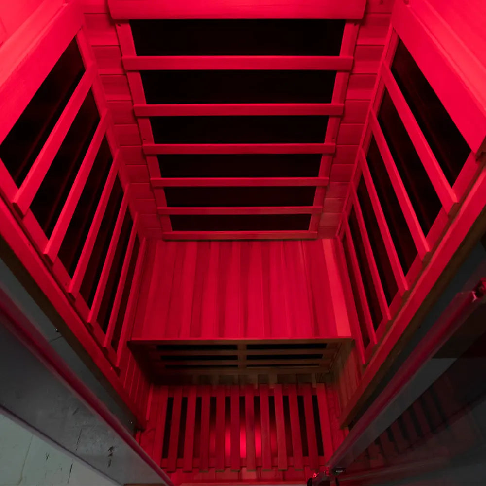 Wizzisauna SR01 1-Person Red Cedar Far Infrared Sauna with 6 Carbon Heaters