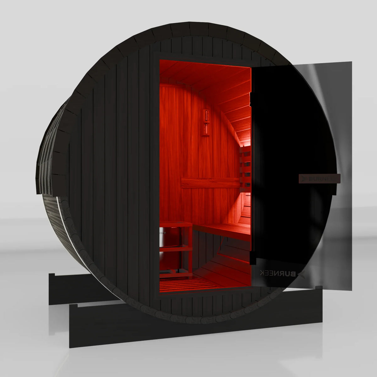 Burneek® Basalt: 2-Person Outdoor Barrel Sauna