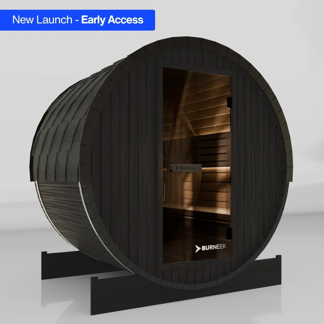 Burneek® Basalt: 2-Person Outdoor Barrel Sauna