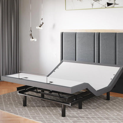 Sven & Son Classic Adjustable Bed Base, Head and Foot Lift, Massage, Under-Bed Lights, USB, Memory, Zero Gravity Smart Frame - Queen
