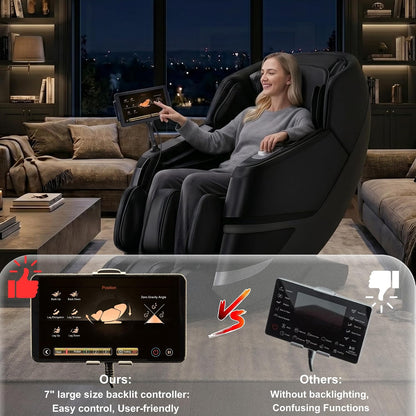 MT339 4D Massage Chair Full Body Recliner, OTA Update, Deep Black