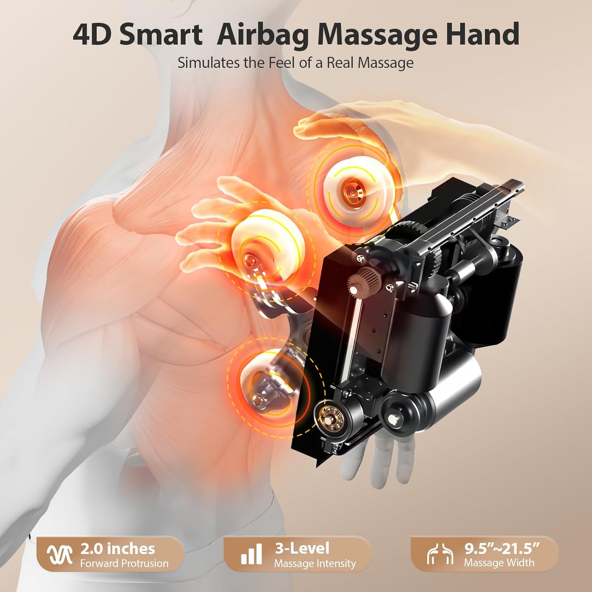 4D Massage Chairs Full Body-53.2" Ultra Long SL Track,32 Airbags