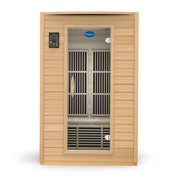 Therasage 2-Person Carbon Infrared Sauna, Canadian Hemlock Wood, 1700 Watts, Premium Audio