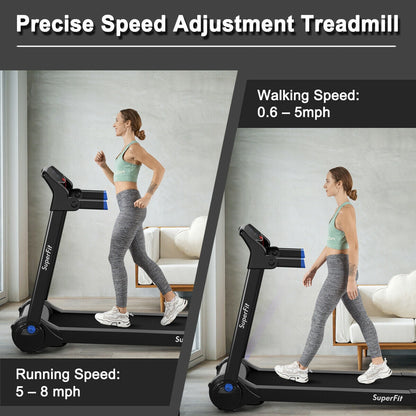 Costway SuperFit 3 HP Folding Treadmill with Bluetooth Speaker