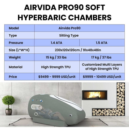 Airvida Pro90 Soft Shell Hyperbaric Chamber