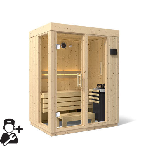 KOHLER C1 Traditional Indoor Sauna, Scandinavian Spruce — 2, 3 or 5 Person, Floor Optional