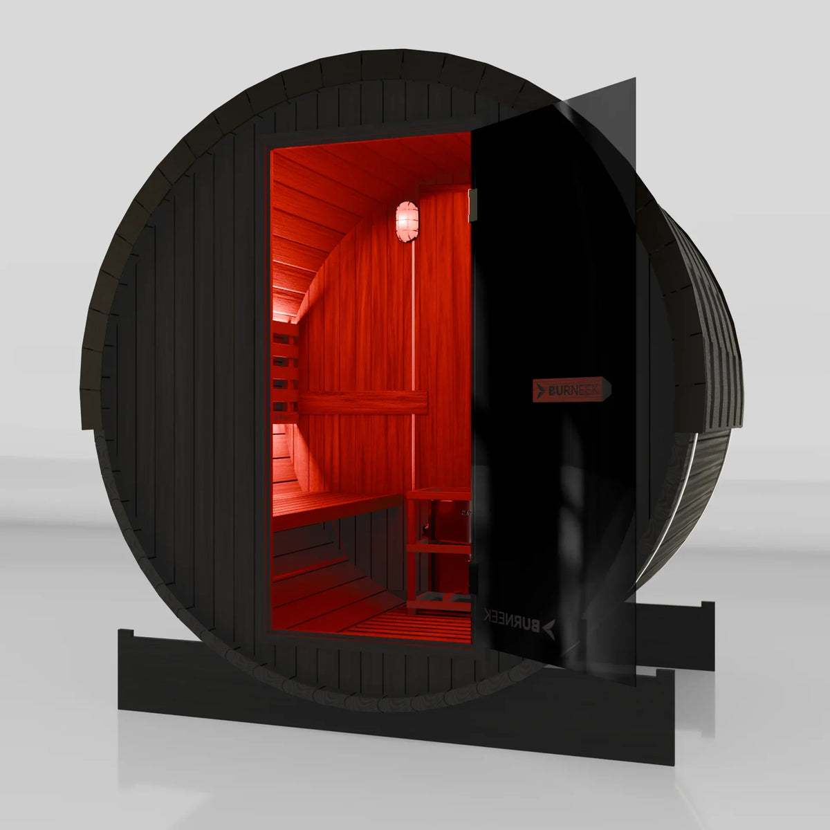 Burneek® Basalt: 2-Person Outdoor Barrel Sauna