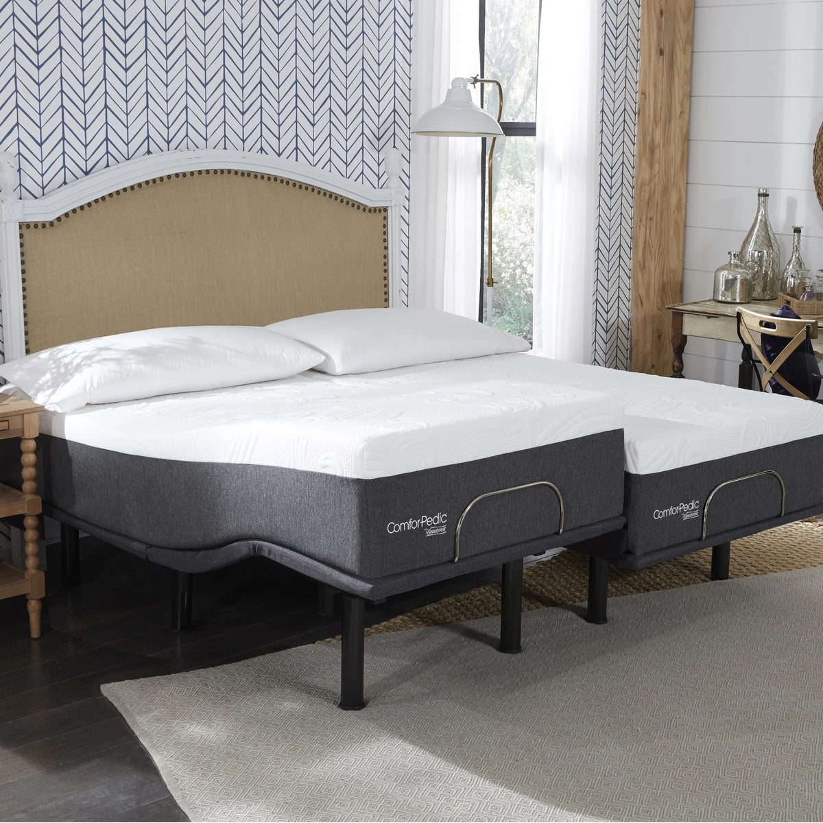Comforpedic from  12-Inch Nrgel Mattress and Adjustable Bed Set