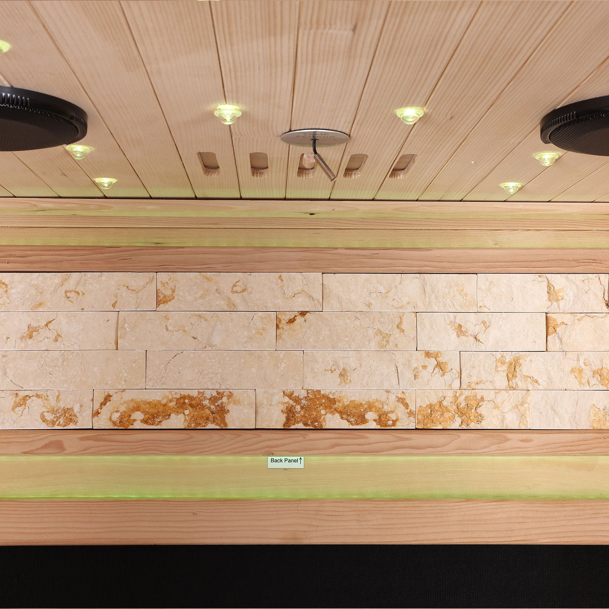 American White Oak Single Person Sauna Room with LED Lighting