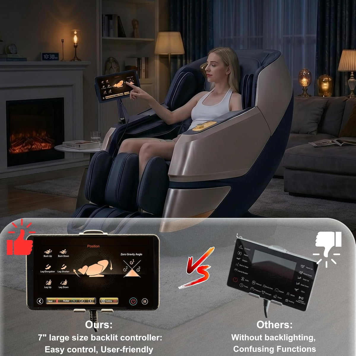 2026 4D Massage Chair, Full Body Recliner with OTA Cloud Tech, Deep Yoga Stretch, 27 Auto Modes, 55" SL Track, APP & AI Voice Control, Auto Footrest, Zero Gravity, and Heating for Relaxation