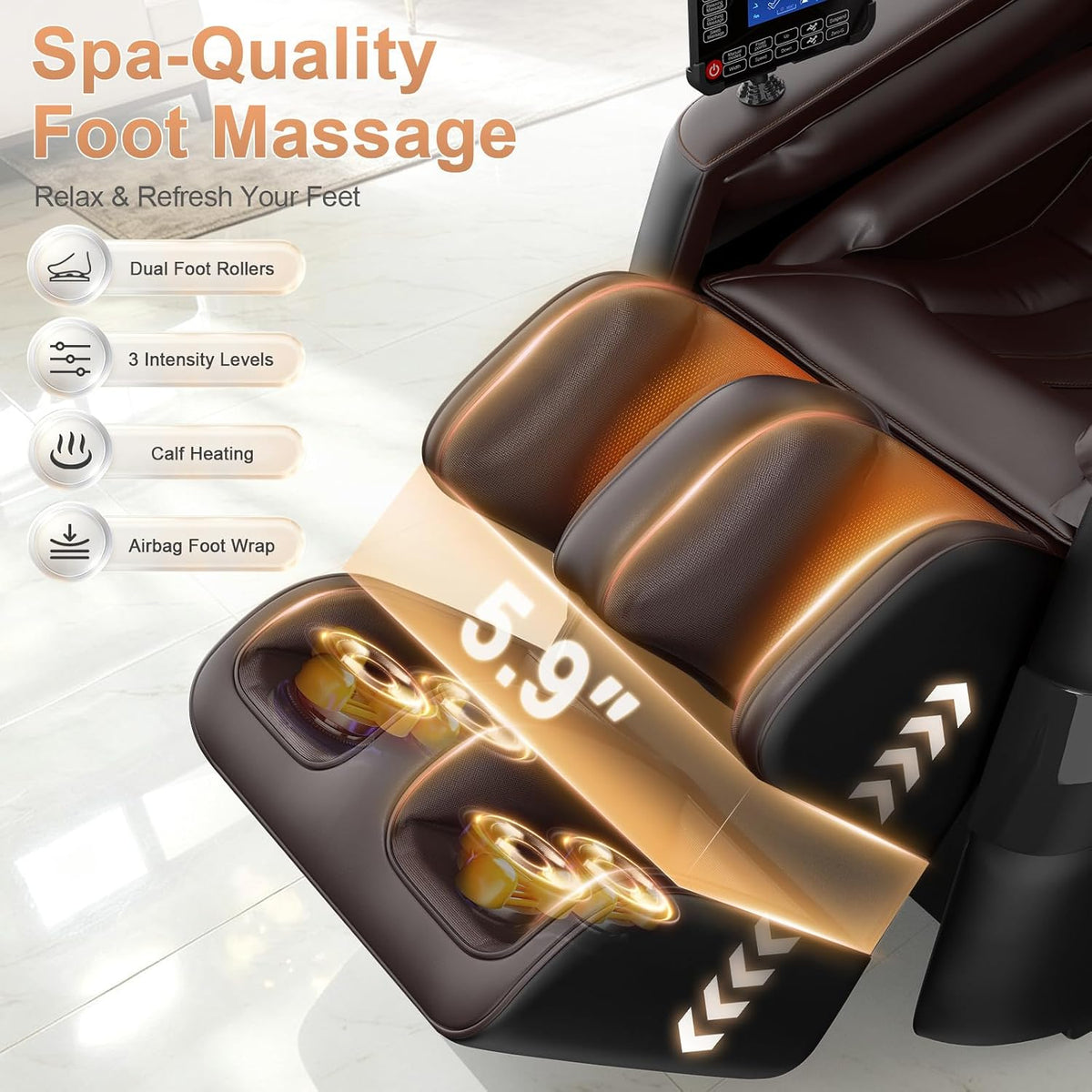 3D Full Body Massage Chair Zero Gravity Sl-Track, Shiatsu Recliner