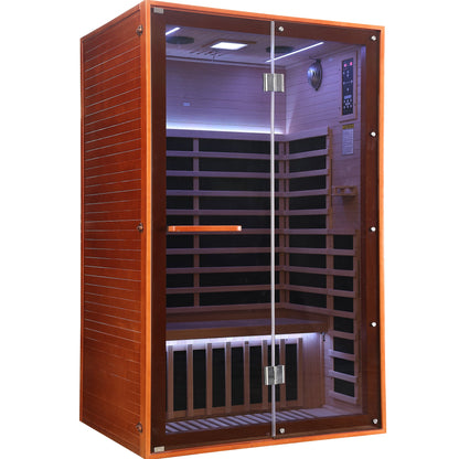 Two-Person Far Infrared Sauna – Canadian Hemlock with 7 Carbon Heating Panels