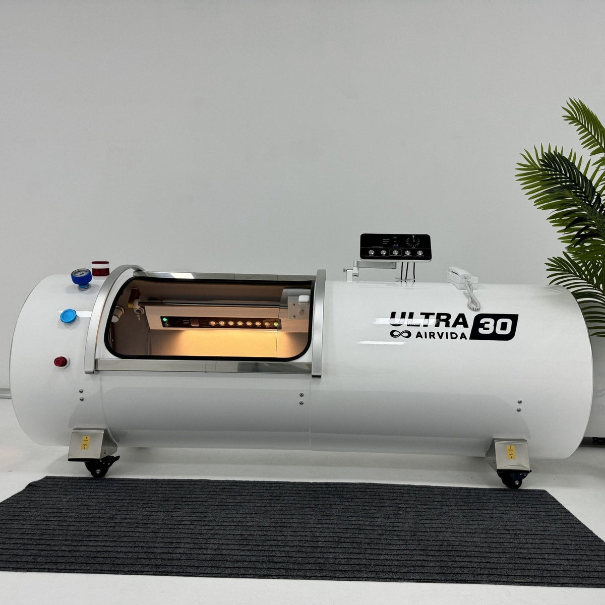 Airvida Ultra Hard Shell Lying Hyperbaric Chamber — 1.3 / 1.5 / 1.7 / 2.0 ATA, Three Widths