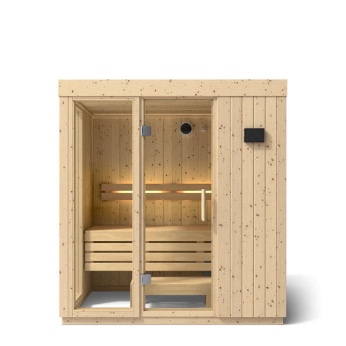 KOHLER C1 Traditional Indoor Sauna, Scandinavian Spruce — 2, 3 or 5 Person, Floor Optional