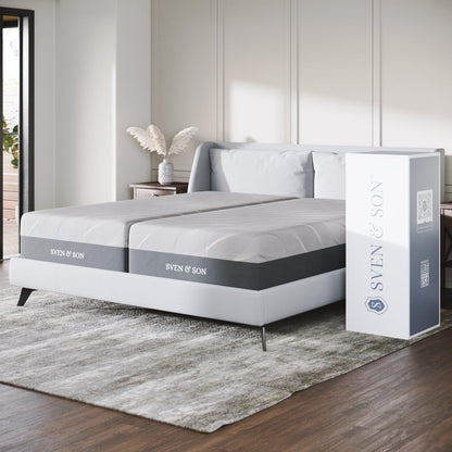 Sven & Son Gel Memory Foam Mattress, Premium Materials, Certipur-Us Certified Foam, Fiberglass-Free, Made in the USA, 12 Inch Medium - Split King