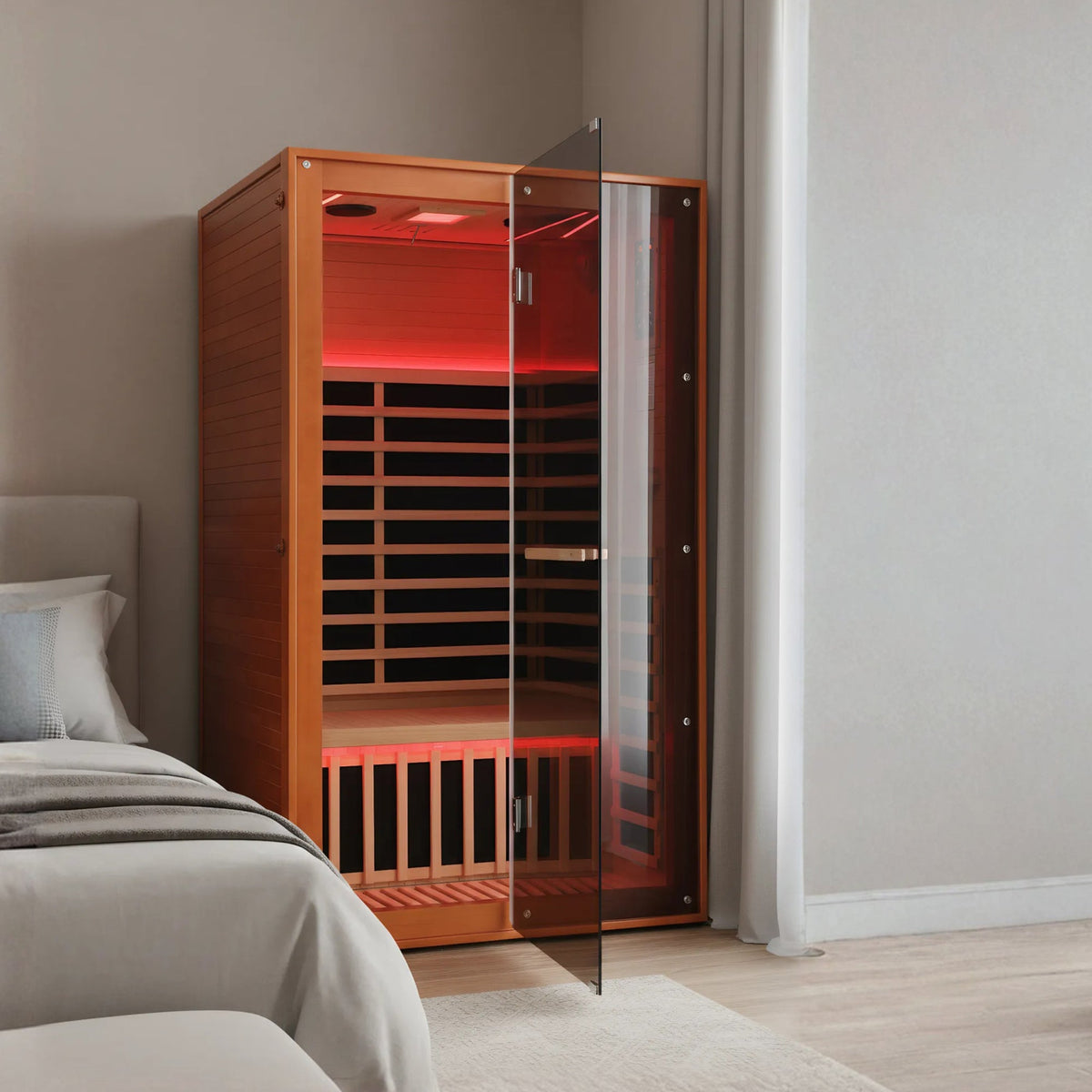 Two-Person Far Infrared Sauna – Canadian Hemlock with 7 Carbon Heating Panels