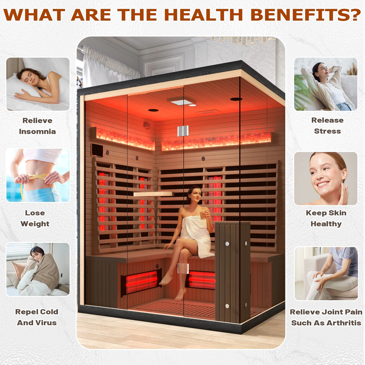 Infrared & Steam Sauna (Varied Sizes & Shapes)