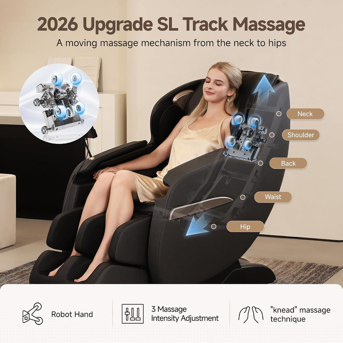 2026 Sl-Track Massage Chair, Recliner Full Body Zero Gravity