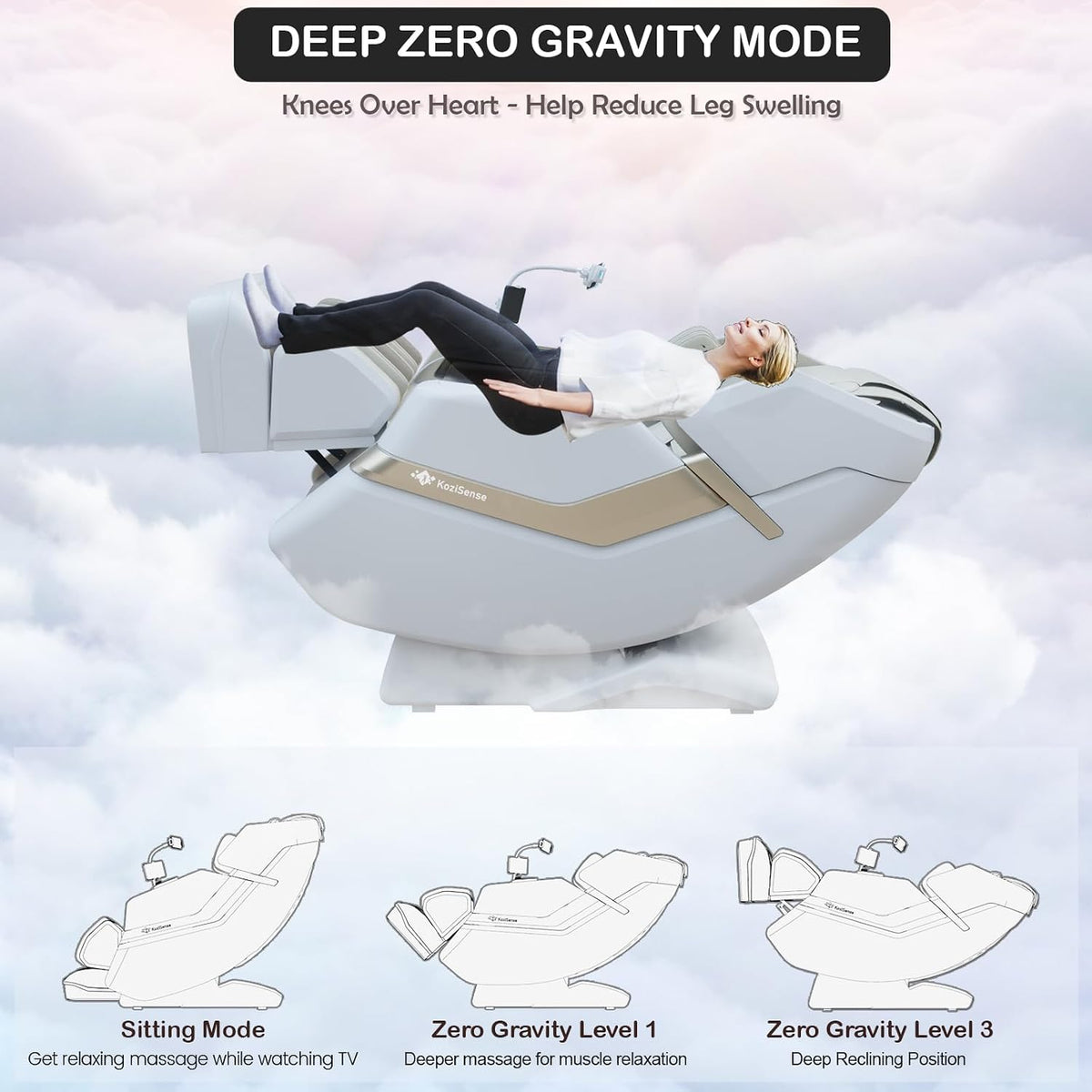 KZ-313 Heated Jade Roller Full Body Massage Chair