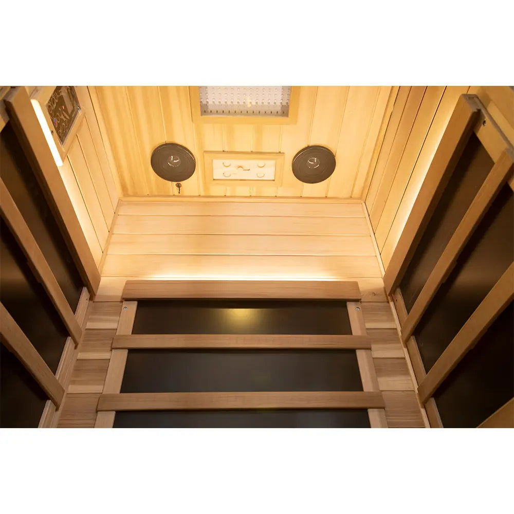 Wizzisauna SR01 1-Person Red Cedar Far Infrared Sauna with 6 Carbon Heaters