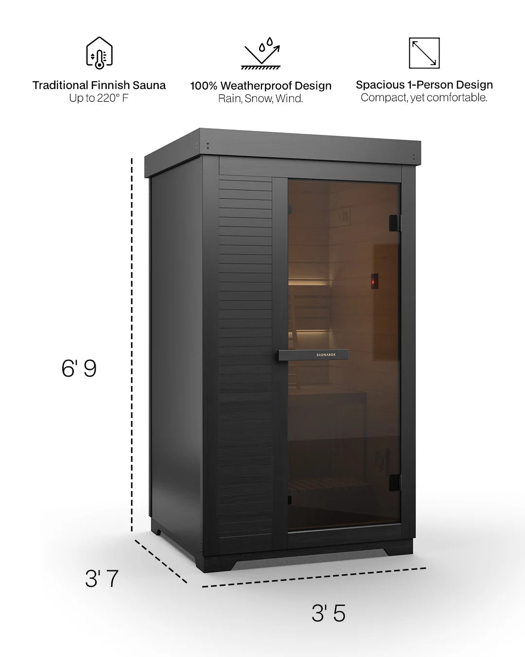 ® Forge 1-Person: Traditional Finnish Sauna