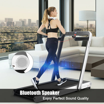 Costway SuperFit 4.75 HP 2-in-1 Folding Treadmill – Under-Desk and Running Modes