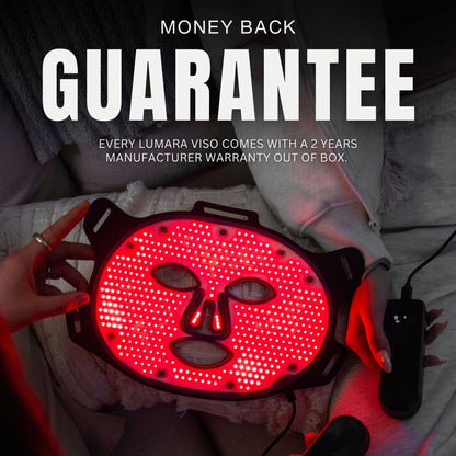 Lumara VISO Red Light LED Face Mask, FDA 510(k) Cleared, 470 Micro-LEDs at 660 nm, Full-Face Silicone Mask with 5-Minute Timer, Wired Controller and Adjustable Strap