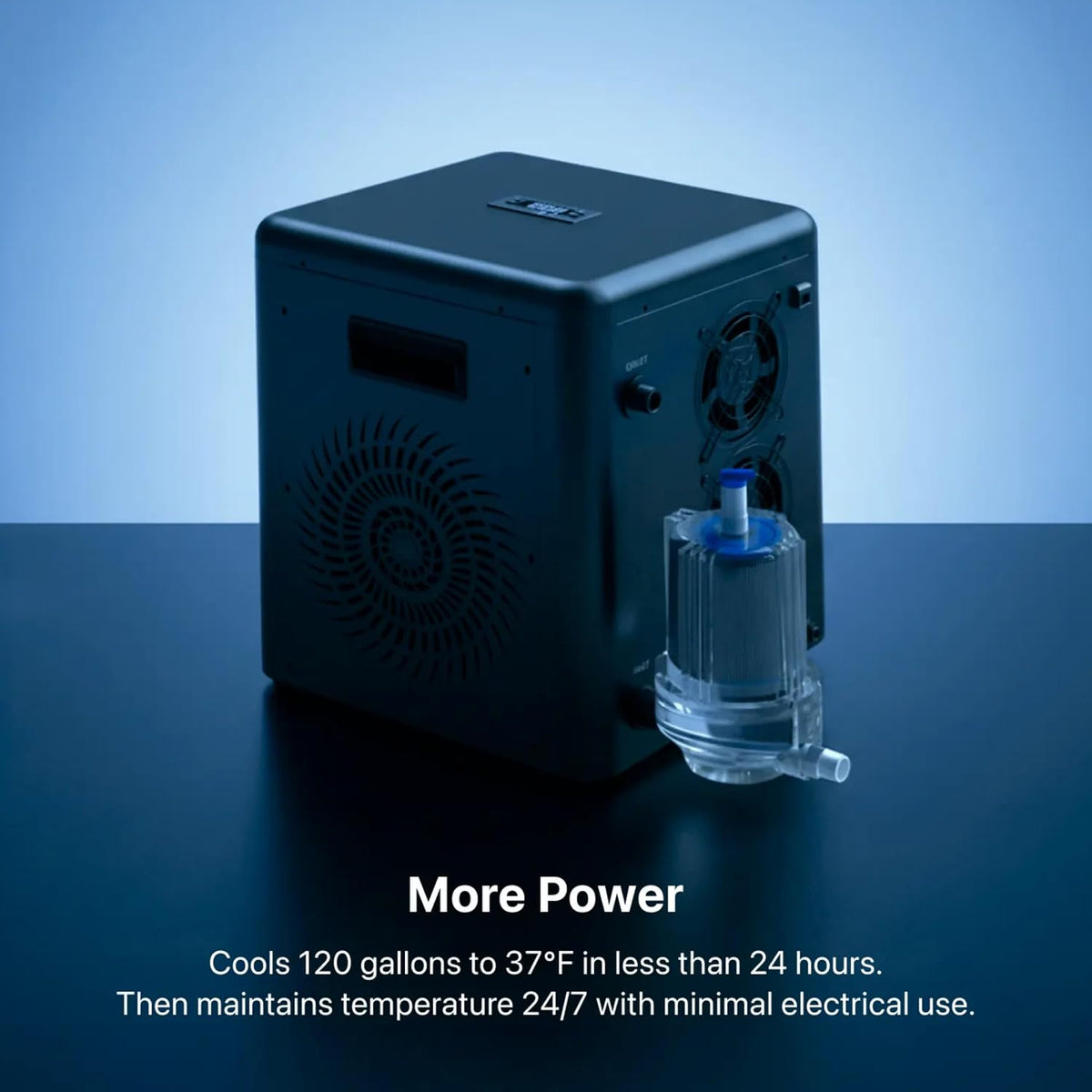 The Pod Chiller 2.0 for Cold Plunge Tubs, Wifi App Control, Cools to 37°F, 145 GPH Water Filtration & Circulation System, Energy Efficient Cold Therapy Chiller for Ice Baths & Recovery