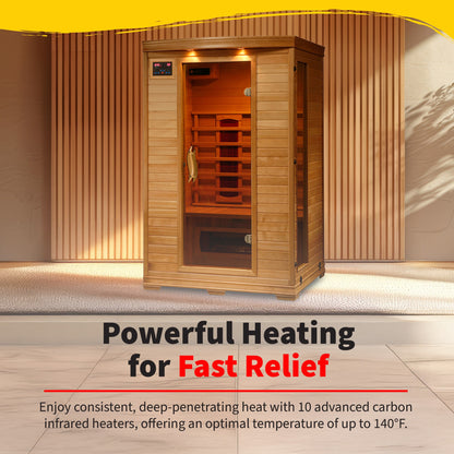 75-In H X 47.75-In W X 39.25-In D Hemlock Fir Wood Infrared Sauna