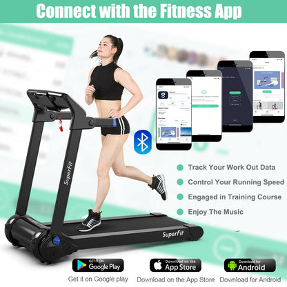 Costway SuperFit 3 HP Folding Treadmill with Bluetooth Speaker