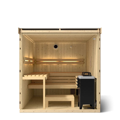 KOHLER C1 Traditional Indoor Sauna, Scandinavian Spruce — 2, 3 or 5 Person, Floor Optional