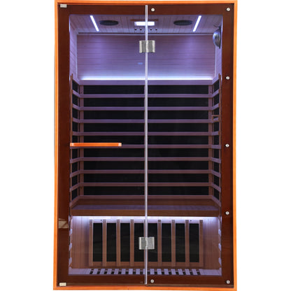 Two-Person Far Infrared Sauna – Canadian Hemlock with 7 Carbon Heating Panels