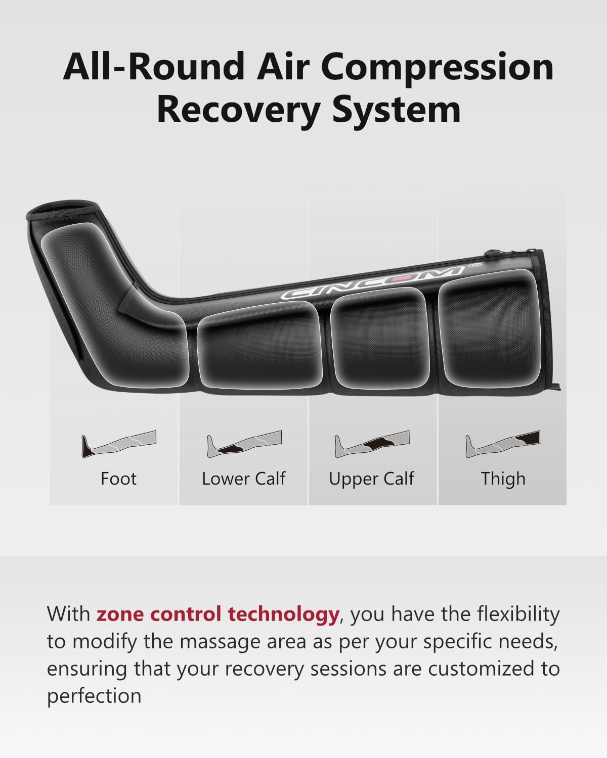 Cordless Leg Recovery Compression System, Medium