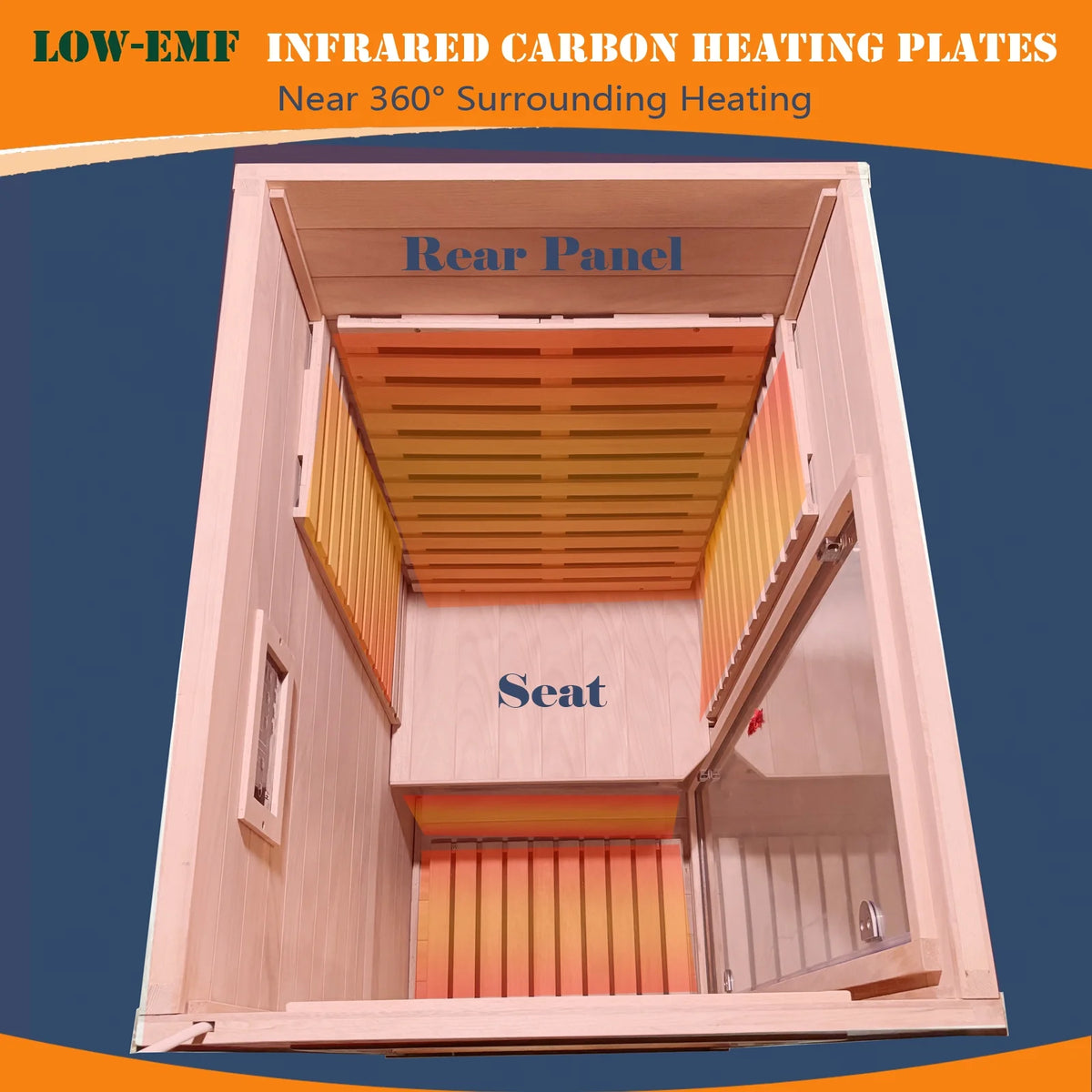 Dry Sauna for Home, 1120W Far Infrared Saunabox with 7-Color Light, 1-Person Indoor Sauna Room W/ Red Light, Bluetooth Audio, LED Reading Light, 77-140℉, Multi-Function Setting