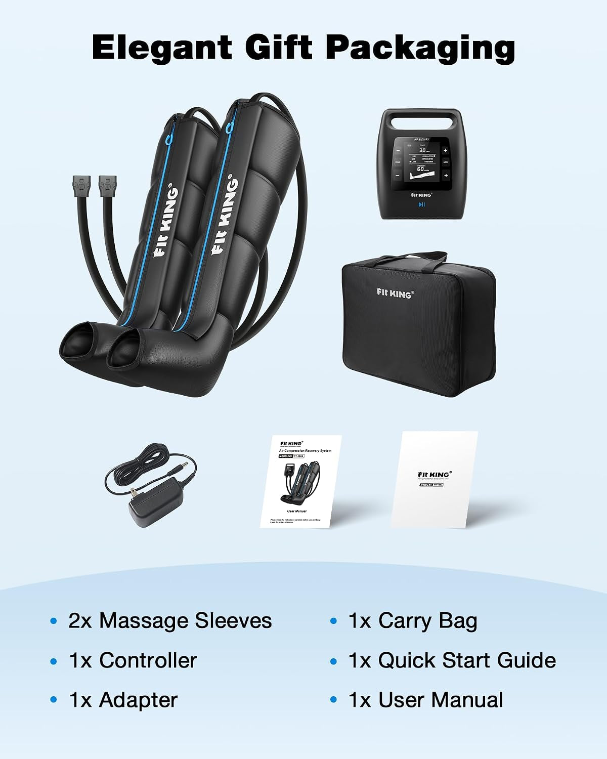 Air Compression Recovery System, Cordless Full Leg Massager