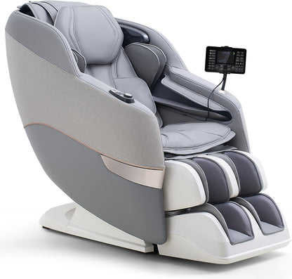 4D Massage Chair Full Body, 170° Flexible SL Track Shiatsu Massage Chairs with Zero Gravity, Bluetooth Speaker, Airbags & Heating, Mc1650(Grey)