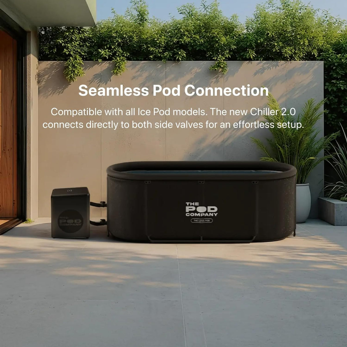 The Pod Chiller 2.0 for Cold Plunge Tubs, Wifi App Control, Cools to 37°F, 145 GPH Water Filtration & Circulation System, Energy Efficient Cold Therapy Chiller for Ice Baths & Recovery
