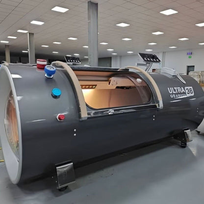 Airvida Ultra Hard Shell Lying Hyperbaric Chamber — 1.3 / 1.5 / 1.7 / 2.0 ATA, Three Widths