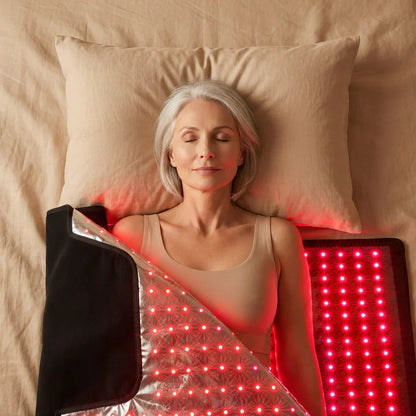 Nicebeam Full Body Red Light Therapy Bag, 7,560 LEDs, 660 nm and 850 nm, Zip-Around Two-Panel Wrap with Adjustable Brightness, Pulse and 60-Minute Timer, Two Sizes