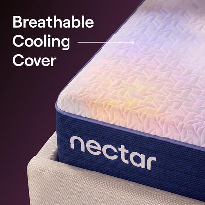 Nectar Luxe 14” Hybrid Mattress, Full, Medium Soft, 1-Year Trial