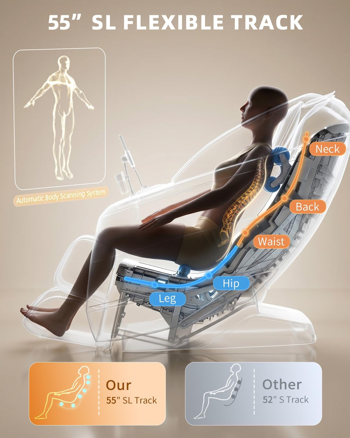 4D Massage Chair Full Body Zero Gravity Recliner,36 Airbags